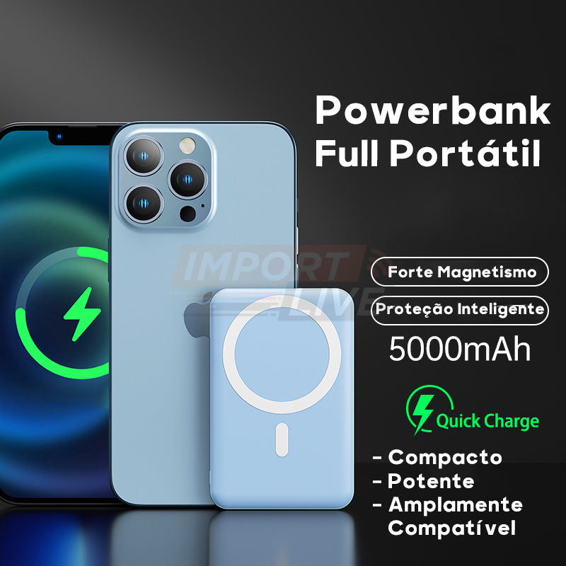 Carregador Full Portátil Indução - iPhone e Android