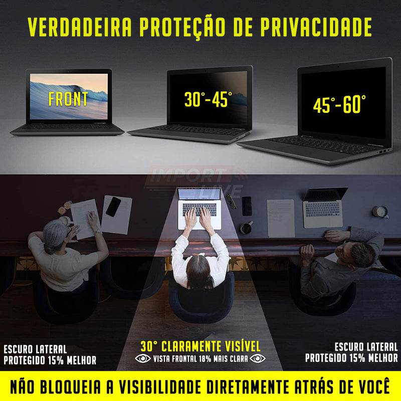 Pelicula Protetora com Filtro de Privacidade - Para Laptop 13 Polegadas