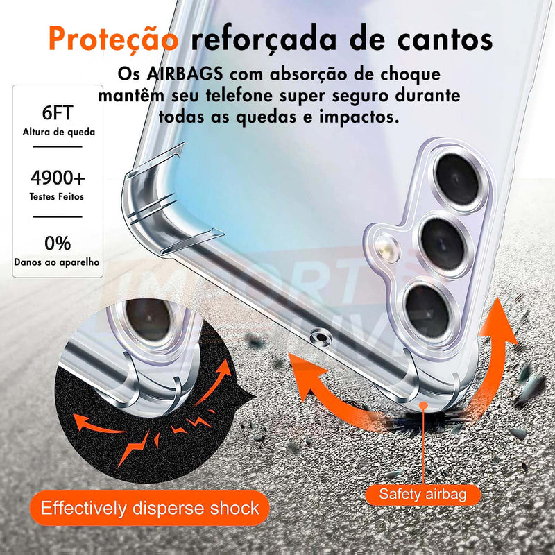 Case Clear Slim - para Samsung Linha M