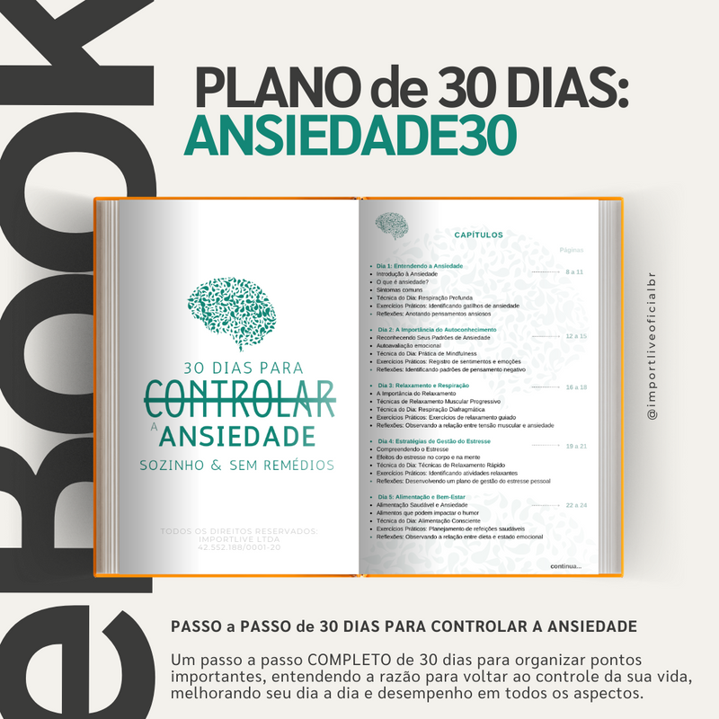 E-book Ansiedade30 - Plano de 30 dias