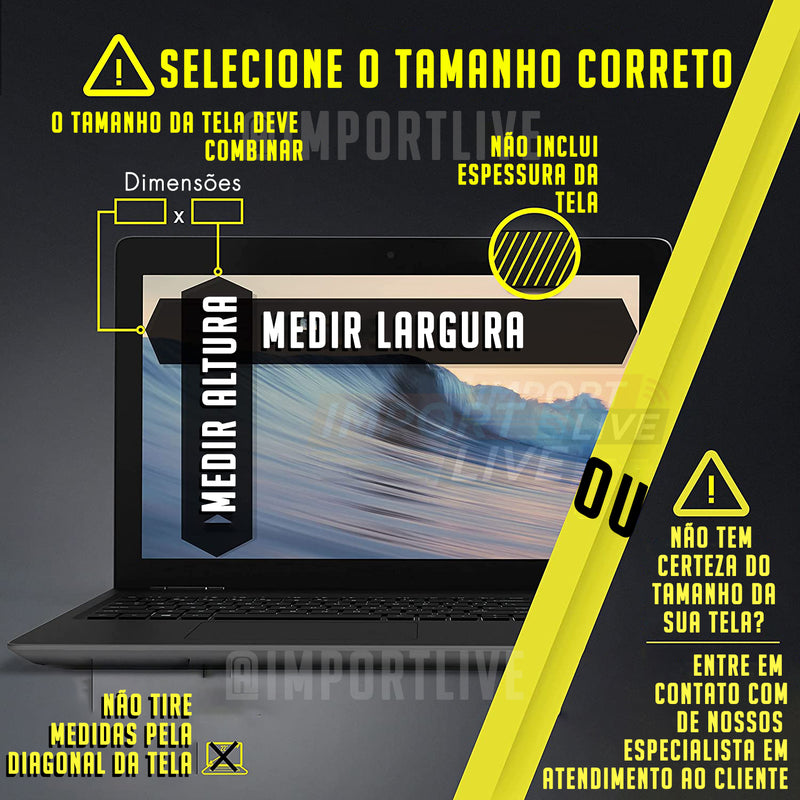 Pelicula Protetora com Filtro de Privacidade - Para Laptop 13 Polegadas