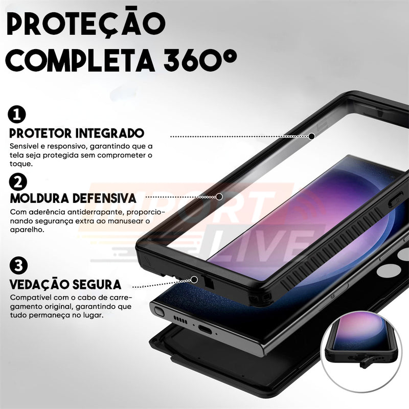 Case Blindada Samsung a prova d'água + Brinde