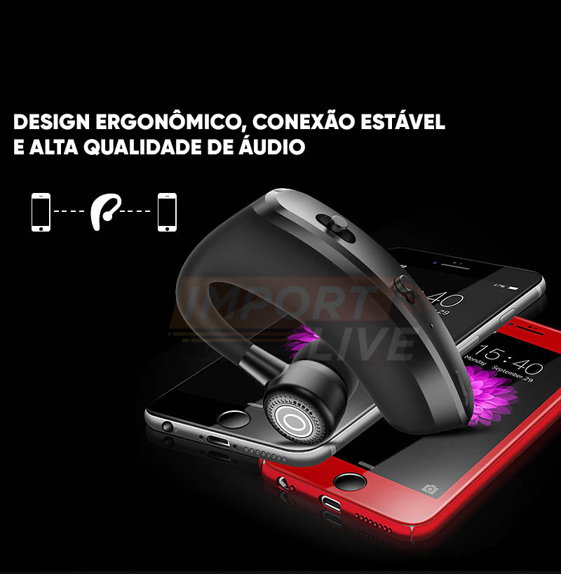 Kit Fone de ouvido Bluetooth Premium 3 em 1