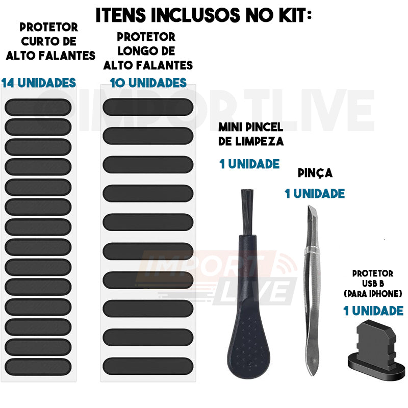 Protetor de Alto Falante + Kit de Limpeza Pro