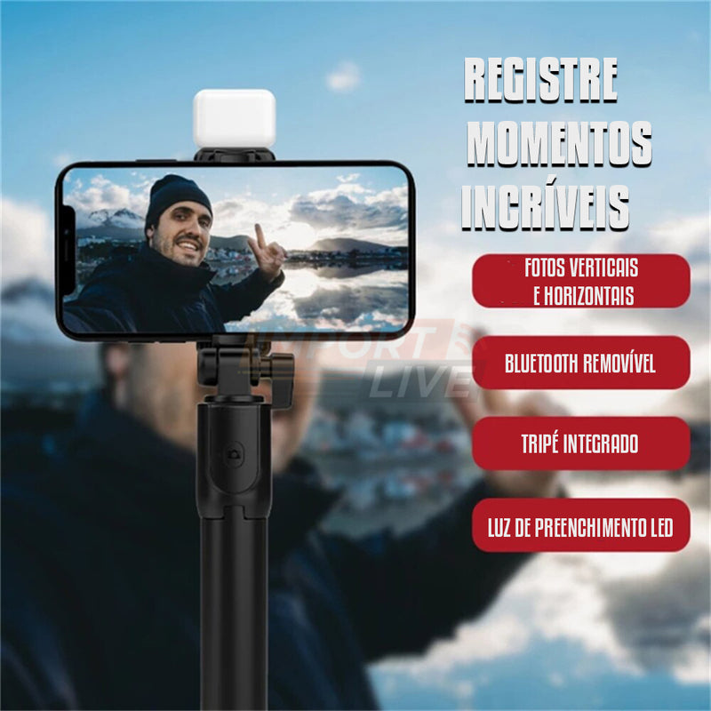 Bastão de Selfie Multifuncional Pro Live