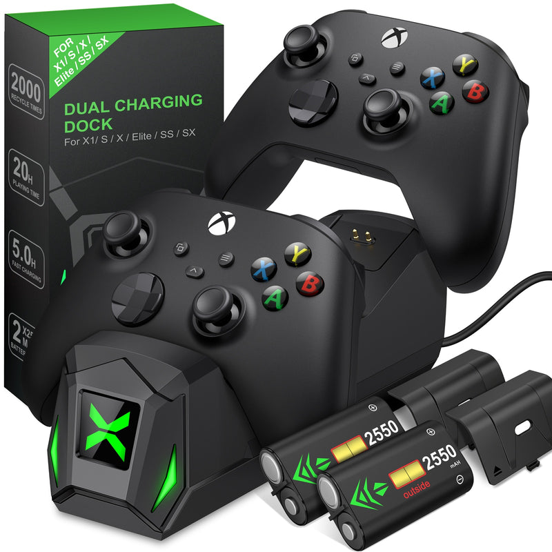 Baterias Recarregaveis + Suporte de Carregamento para Controle de Xbox Series