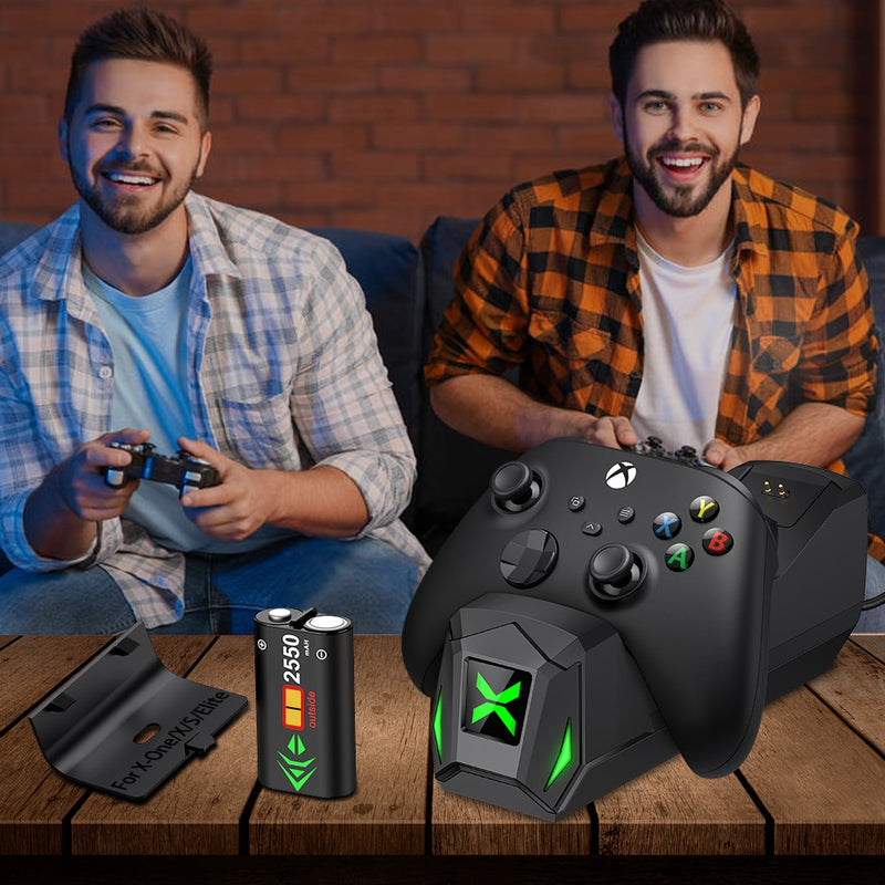 Baterias Recarregaveis + Suporte de Carregamento para Controle de Xbox Series