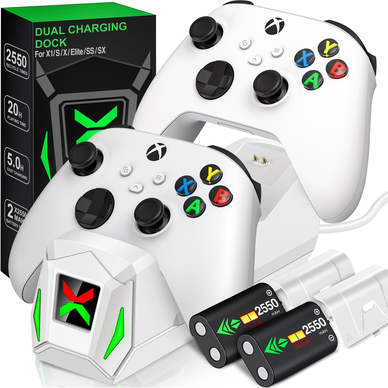 Baterias Recarregaveis + Suporte de Carregamento para Controle de Xbox Series