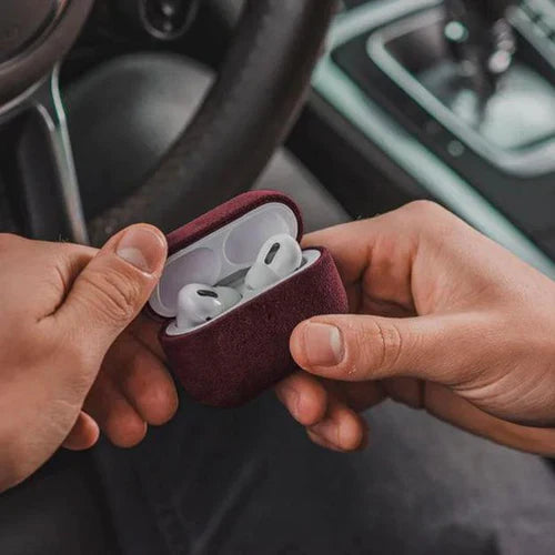 Alcantara Case - AirPods - Vinho