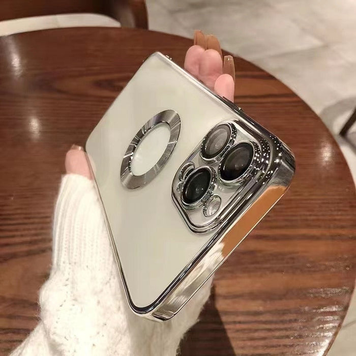 Capa Blindex iPhone transparente de luxo Detalhe maçã | Compre 1, LEVE 2 | ÚLTIMO DIA NA PROMOÇÃO E FRETE GRÁTIS