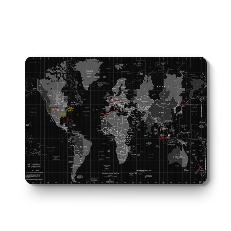 Case Mapa Mundial para Macbook
