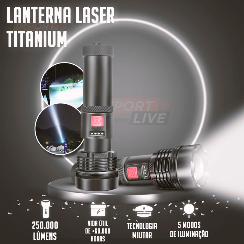 ÚLTIMAS UNIDADES - Lanterna Laser Titanium® - Á Prova de água