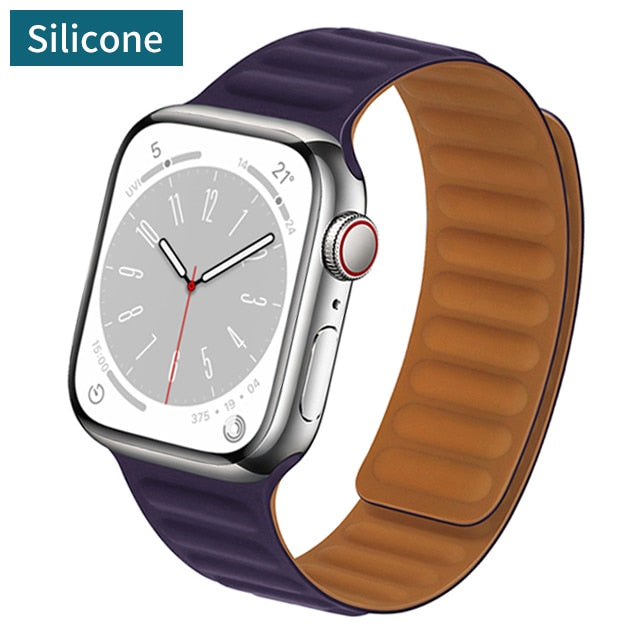 Pulseira Soft Couro e Silicone para Apple Watch