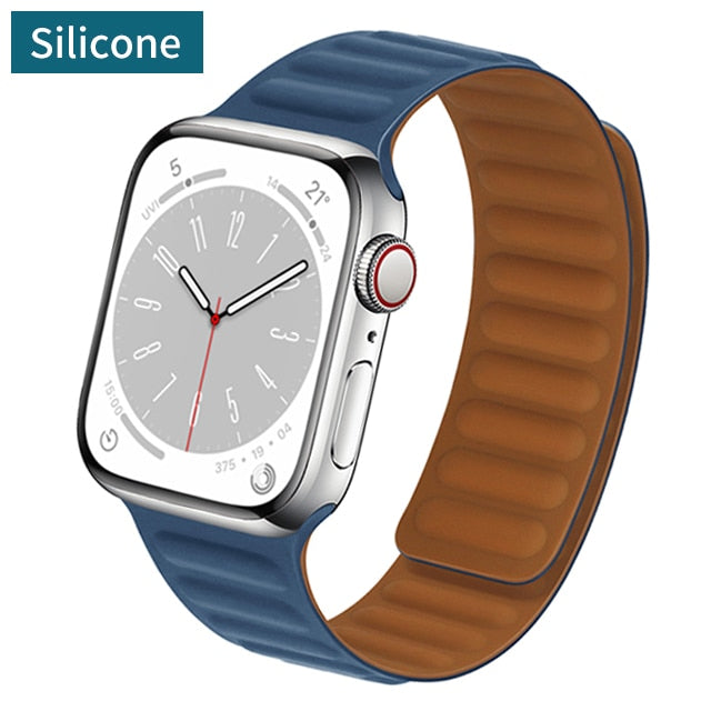 Pulseira Soft Couro e Silicone para Apple Watch