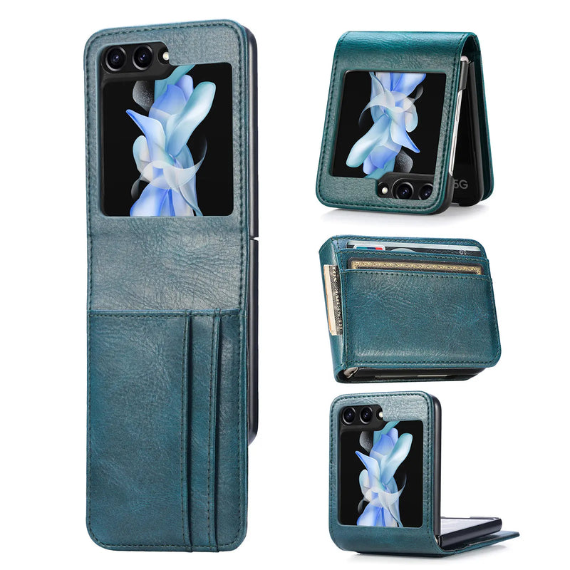 Case Carteira Couro - Para Samsung Z Flip