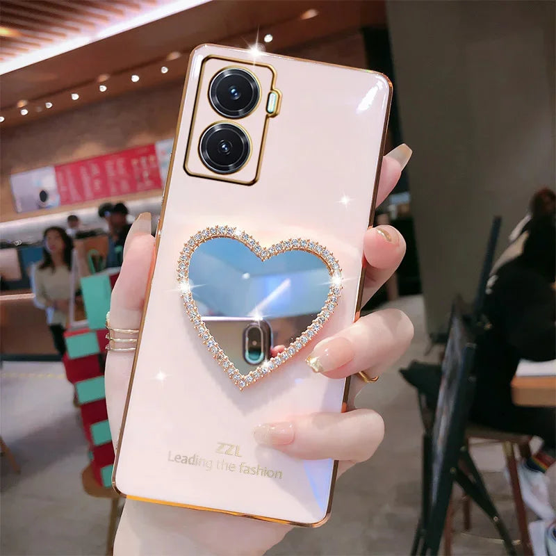 Case Heart Luxury c/ Espelho - para Motorola Linha G & E