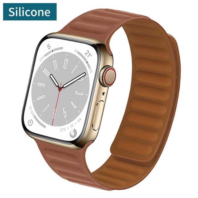 Pulseira Soft Couro e Silicone para Apple Watch