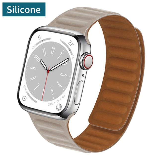 Pulseira Soft Couro e Silicone para Apple Watch