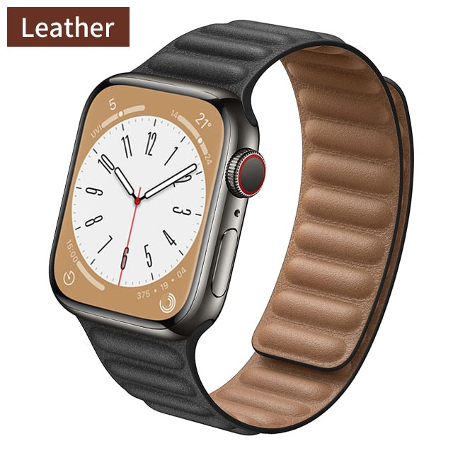 Pulseira Soft Couro e Silicone para Apple Watch