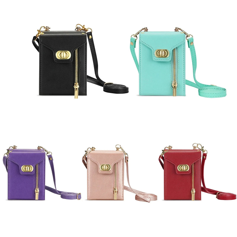 Case Carteira em Couro Crossbody Luxo - para Samsung Z Flip