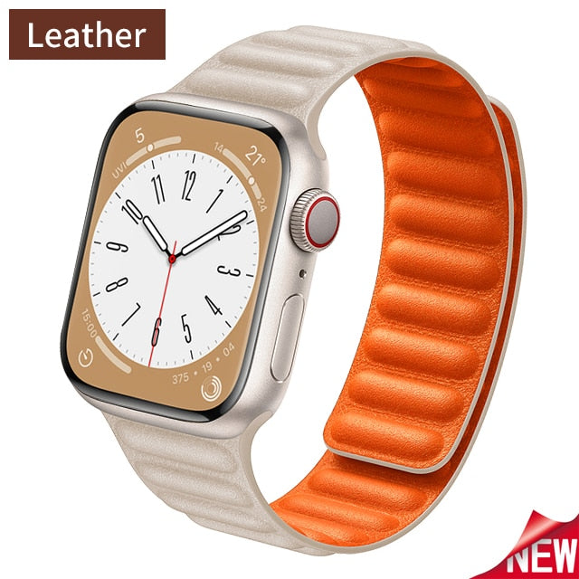 Pulseira Soft Couro e Silicone para Apple Watch