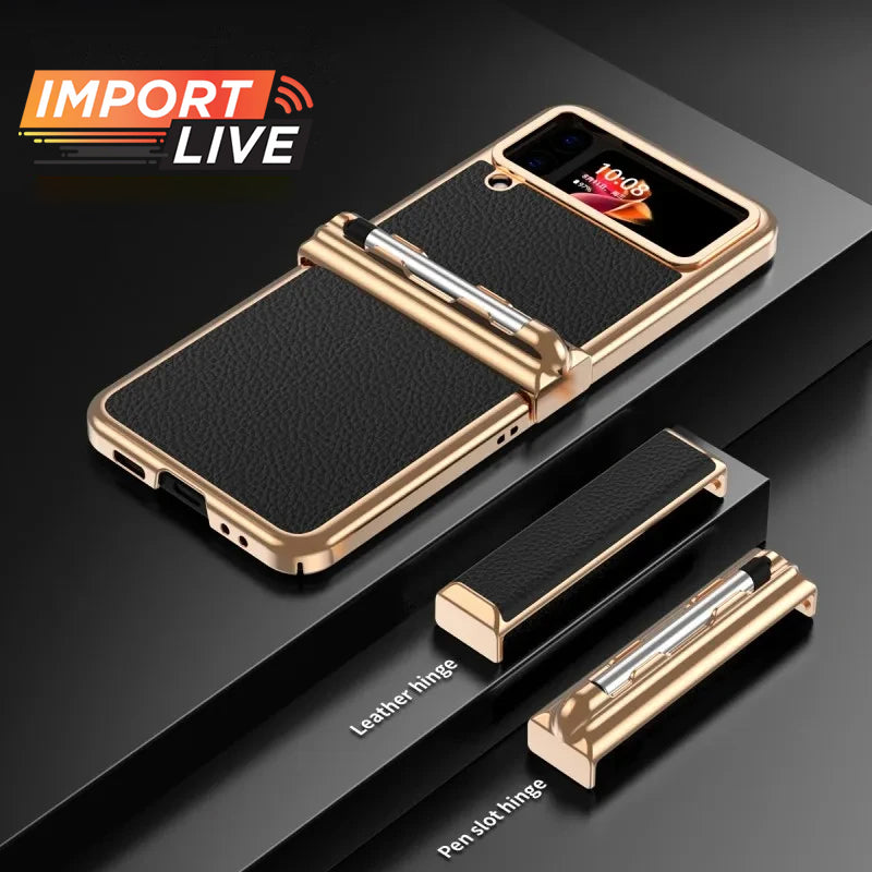 Case Golden & Silver Luxo - para Samsung Z Flip