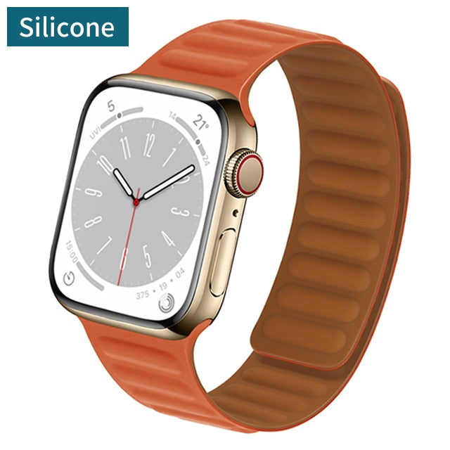 Pulseira Soft Couro e Silicone para Apple Watch