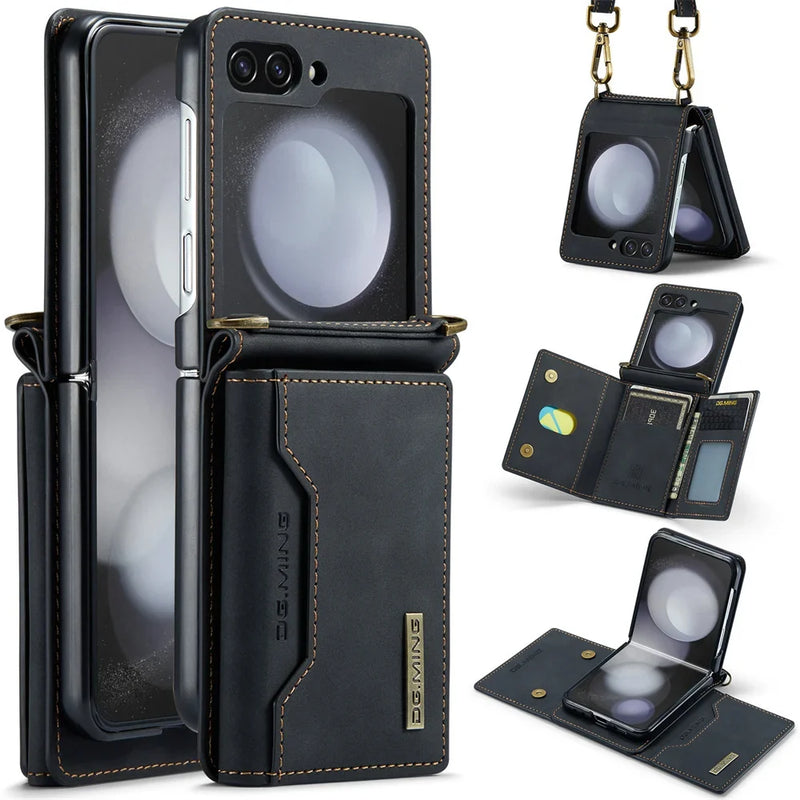 Case Carteira Luxo Crossbody - para Samsung Z Flip