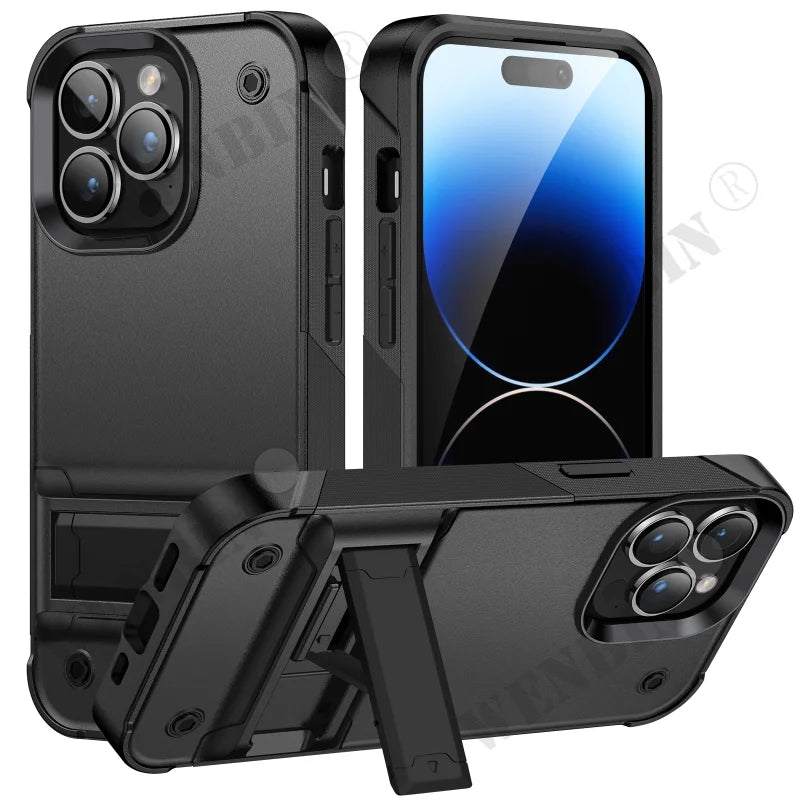 Case Bumper Militar com Suporte - para iPhone