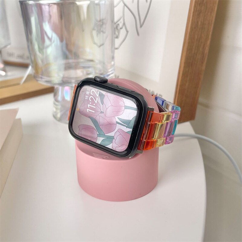 Capa de Silicone Colors - Para Suporte de Carregamento Apple Watch