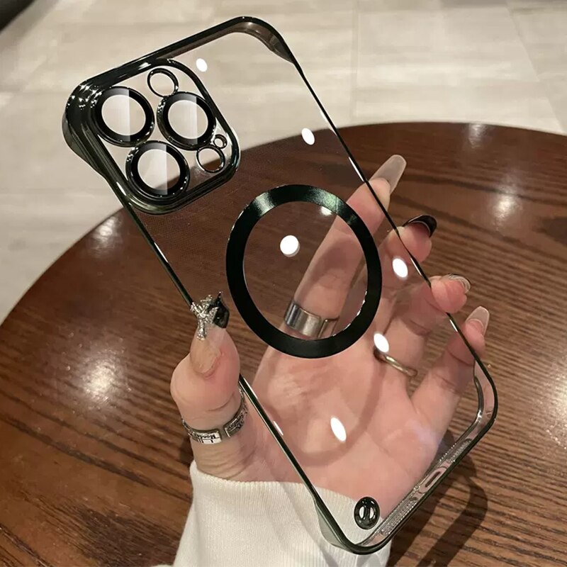 Case Magsafe Slim Glass Premium iPhone | Linha 16