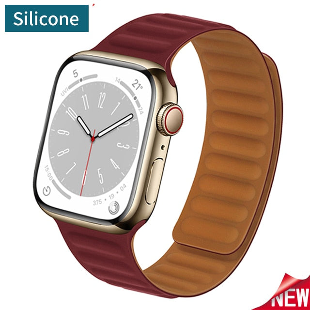 Pulseira Soft Couro e Silicone para Apple Watch