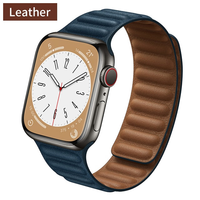 Pulseira Soft Couro e Silicone para Apple Watch