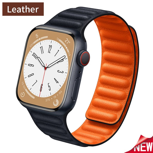 Pulseira Soft Couro e Silicone para Apple Watch