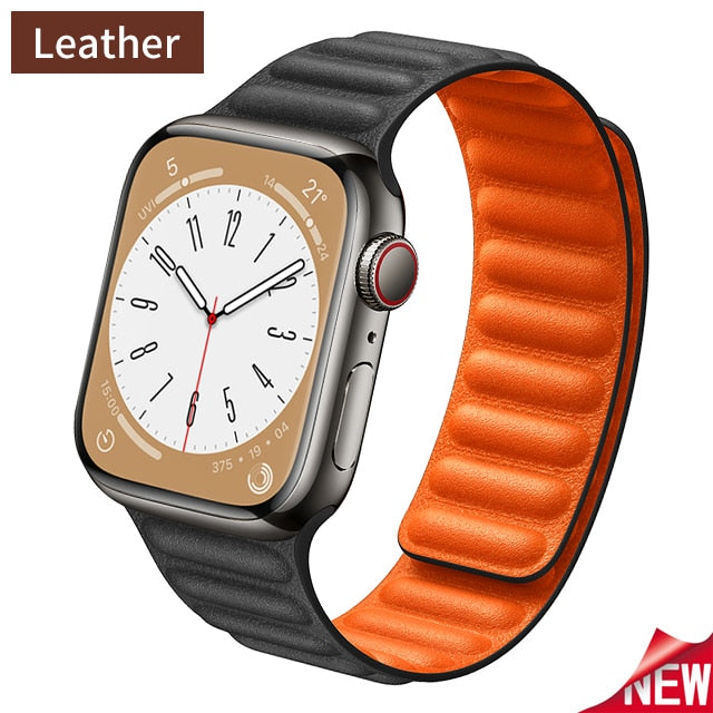 Pulseira Soft Couro e Silicone para Apple Watch