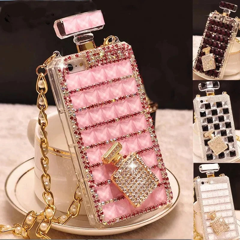 Case Max Luxo - Frasco de Perfume c/ Strap para iPhone