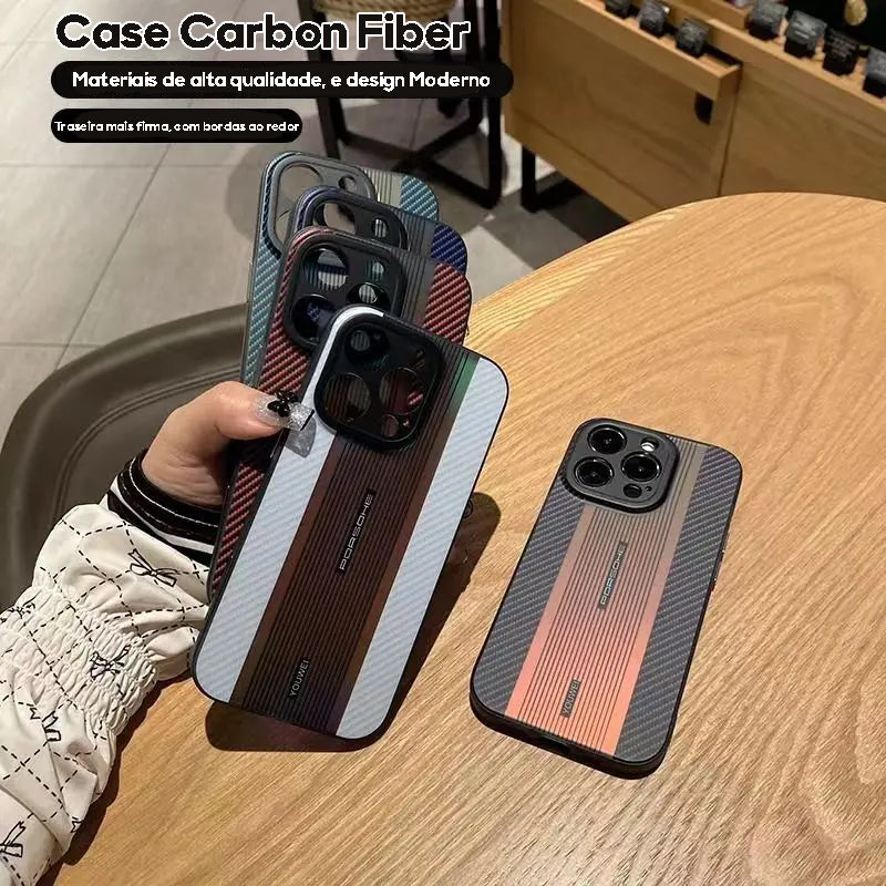 Case Carbon Fiber Luxury - para IPhone