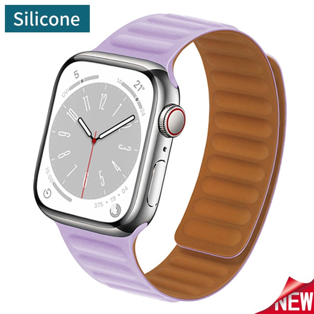 Pulseira Soft Couro e Silicone para Apple Watch