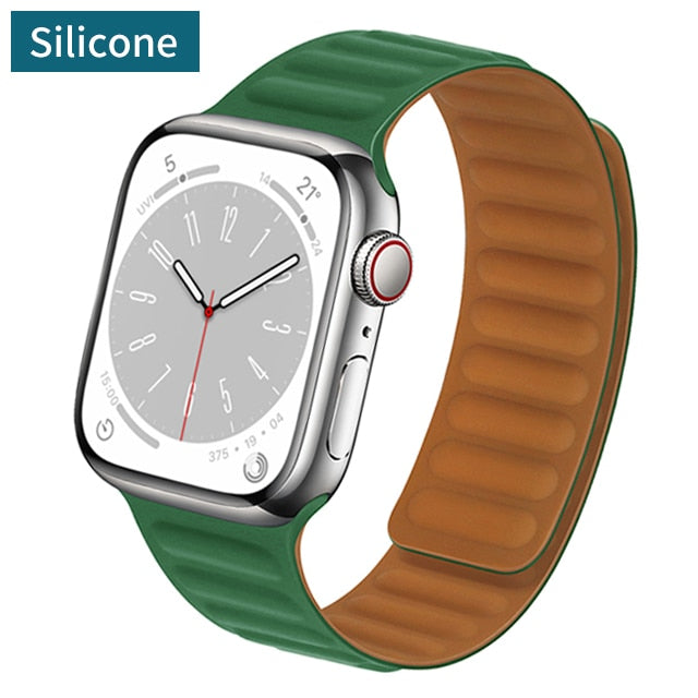 Pulseira Soft Couro e Silicone para Apple Watch