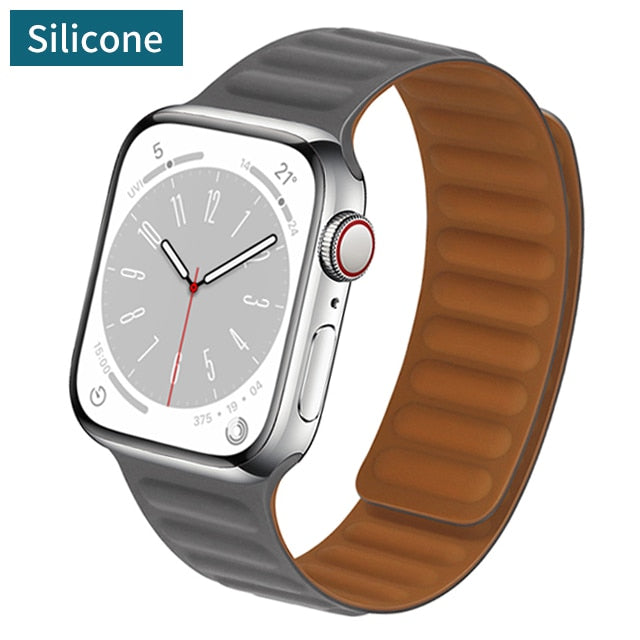 Pulseira Soft Couro e Silicone para Apple Watch