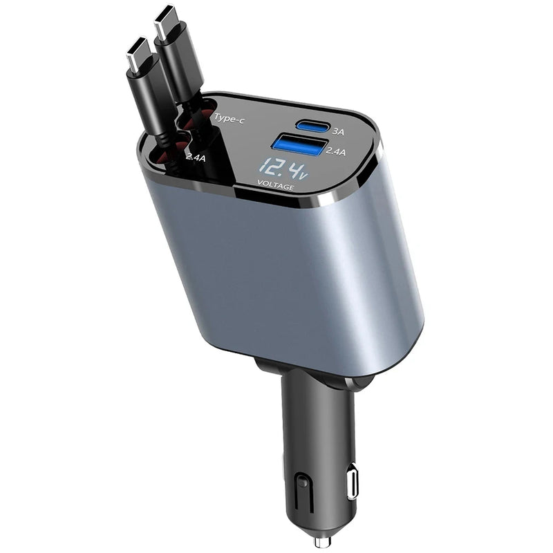 Carregador Retrátil Turbo ImportLive™ 2 em 1 - IOS e Android