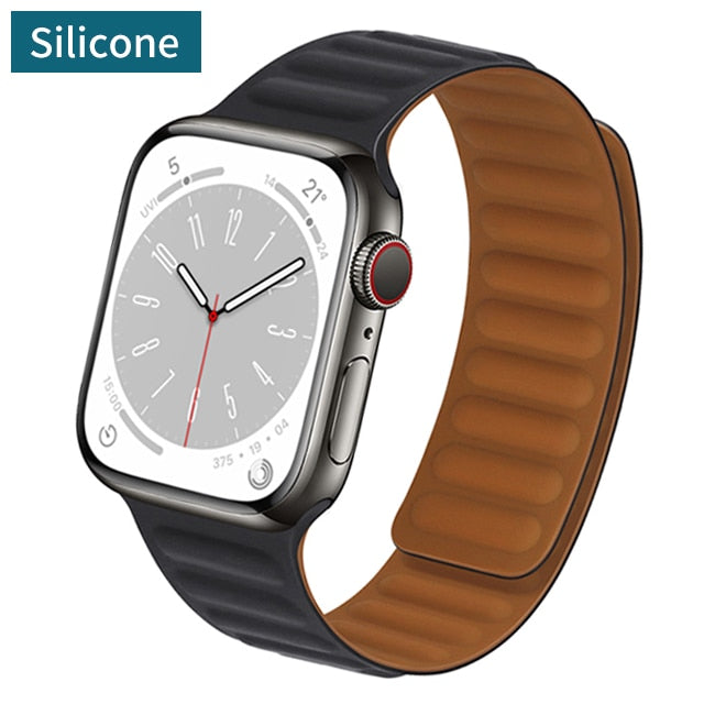 Pulseira Soft Couro e Silicone para Apple Watch