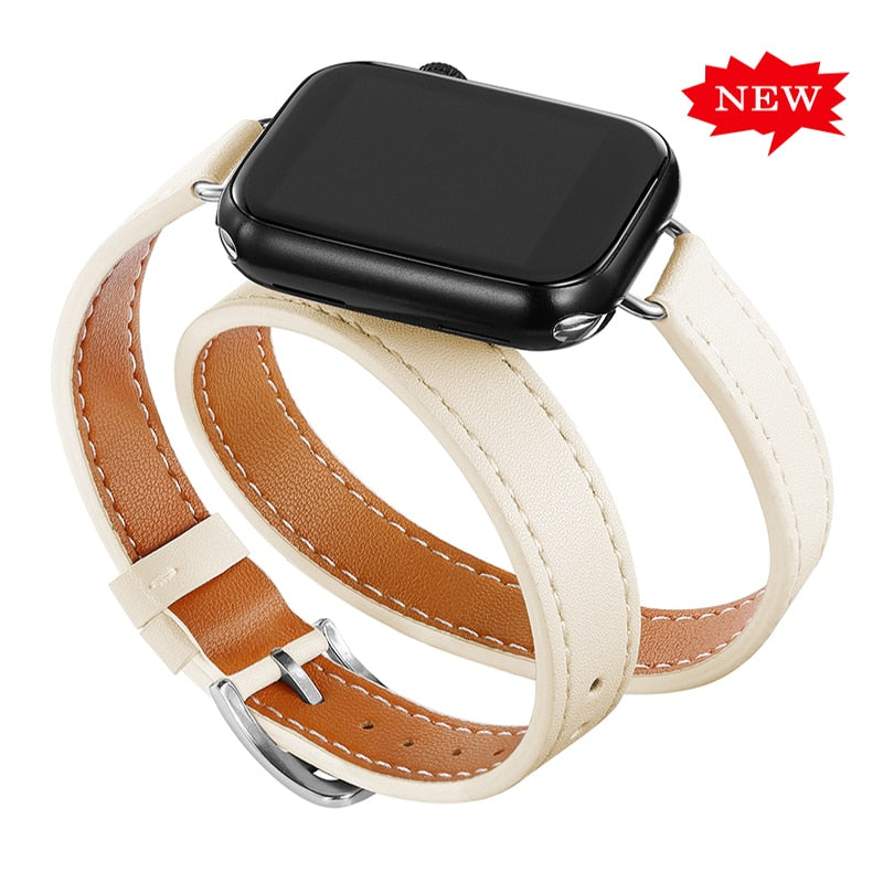 Pulseira Couro Slim Premium para Apple Watch