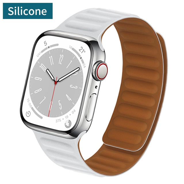 Pulseira Soft Couro e Silicone para Apple Watch