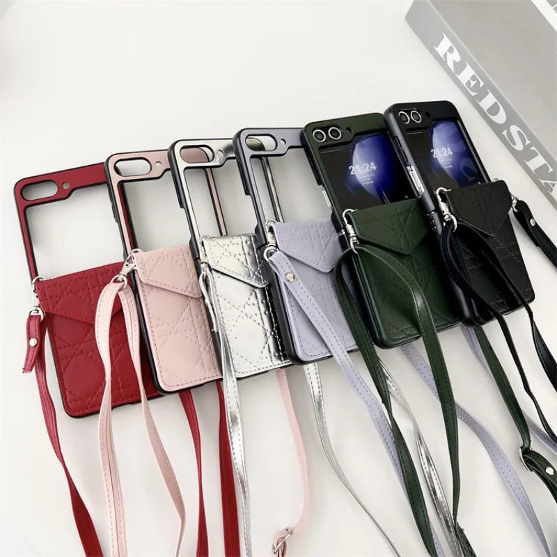 Case Carteira Crossbody Lanyard - para Samsung Z Flip