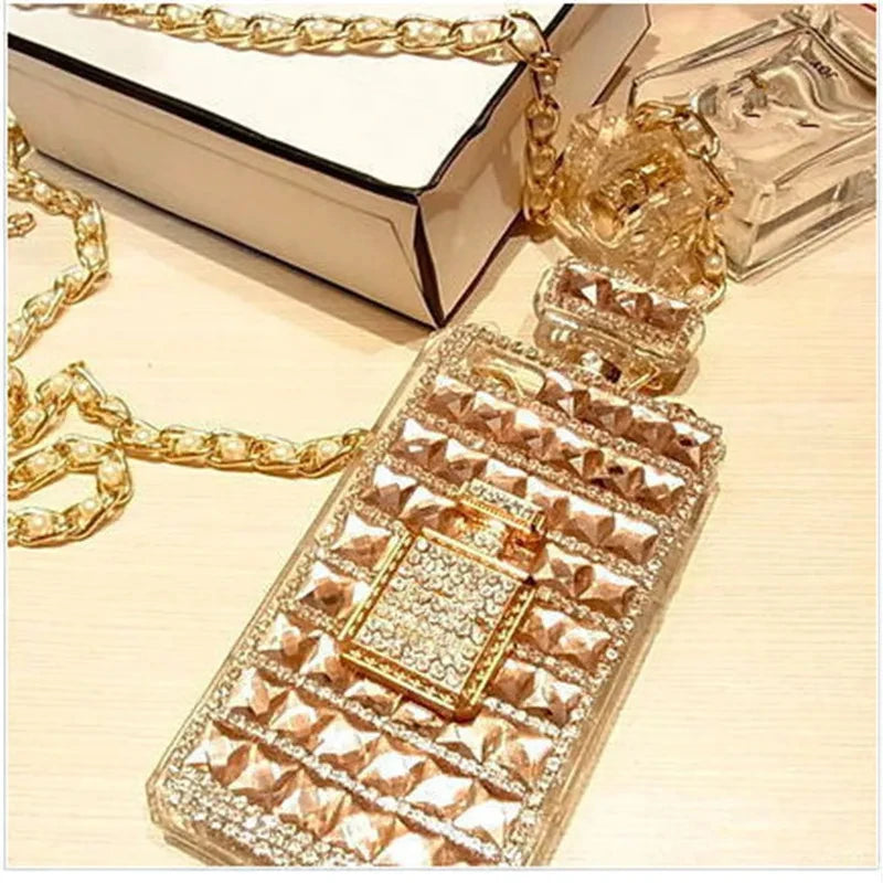 Case Max Luxo - Frasco de Perfume c/ Strap para iPhone
