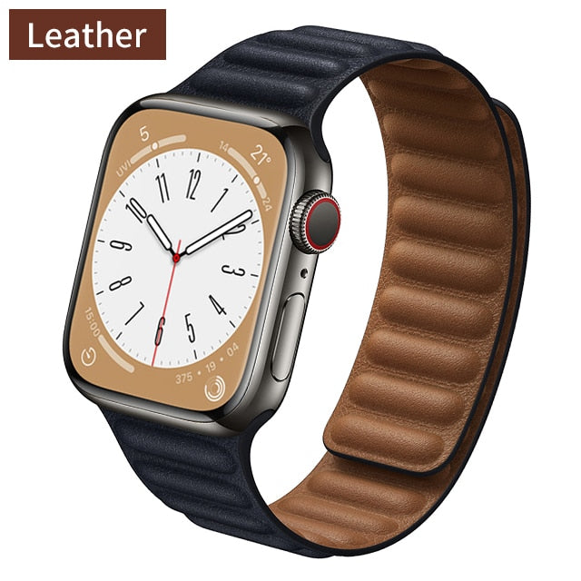 Pulseira Soft Couro e Silicone para Apple Watch