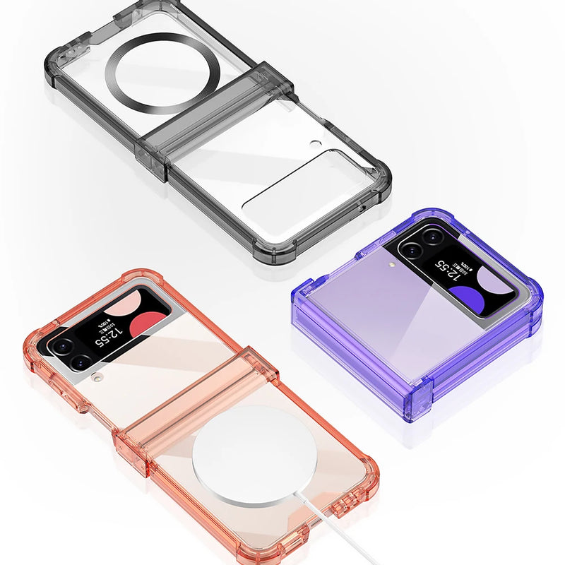 Case Clear Colors Magsafe - Para Samsung Z Flip