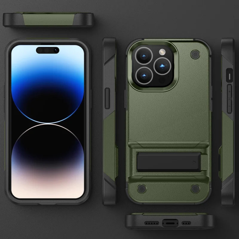 Case Bumper Militar com Suporte - para iPhone