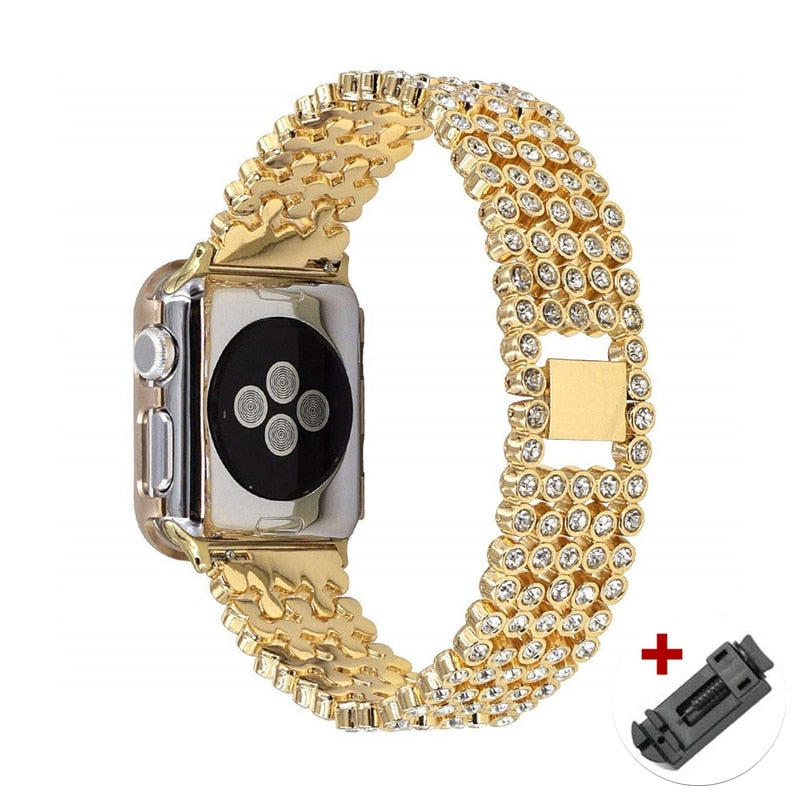 Pulseira Diamantes Brilhantes de Luxo - Para Apple Watch